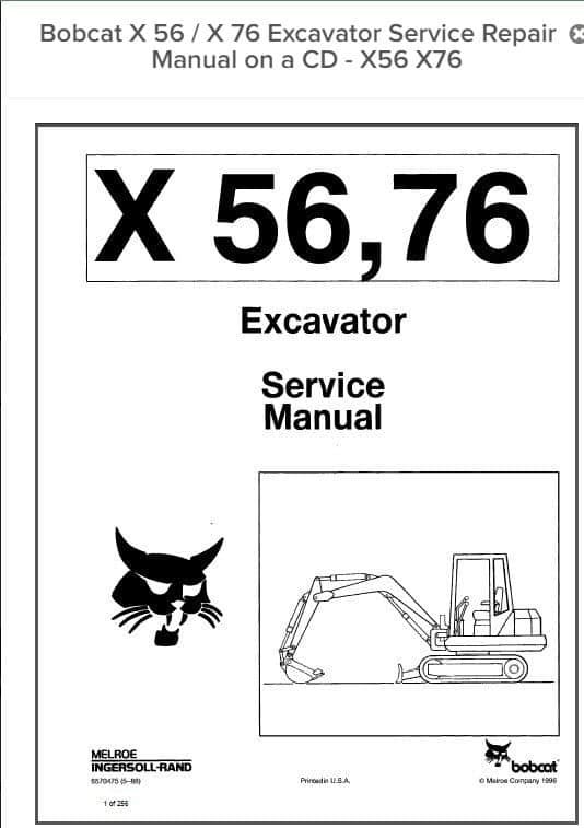 bobcat 50 76 service manual