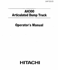 Hitachi Ah300 Articulated Dump Truck Operator Manual Download