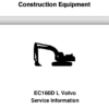 Volvo EC160DL Excavator Repair service Manual
