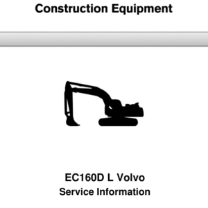 Volvo EC160DL Excavator Repair service Manual