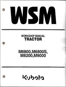 Kubota M6800 M8200 M9000 Tractor Workshop Service Manual