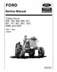 Ford 600, 800, 2000, 4000 Tractor Workshop Service Manual | 1953-1964