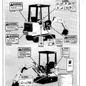 Bobcat 220 Hydraulic Excavator Service Manual