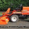 Kubota F2000, F2100, F2100E, F2400 Tractor Repair Manual