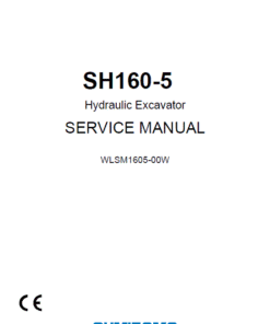 Sumitomo Sh160 Excavator Workshop Service Repair Manual