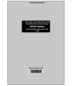 John Deere 7220 7320 7420 7420 Hi-crop 7520 2 wheel Drive Tractor Repair Manual