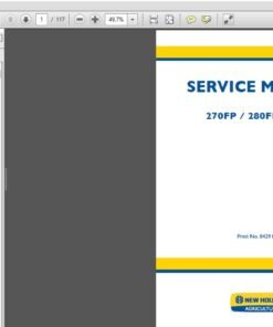 New Holland 270FP 280FP 290FP Forage Headers Service Manual