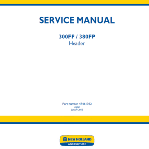 New Holland 300FP 380FP Header Service Manual