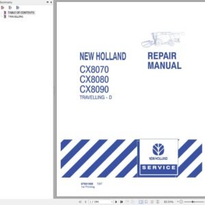New Holland CX8070 CX8080 CX8090 Combine Service Manual