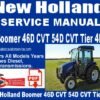 New Holland Boomer 46D CVT 54D CVT Tier 4B Tractor Service Manual