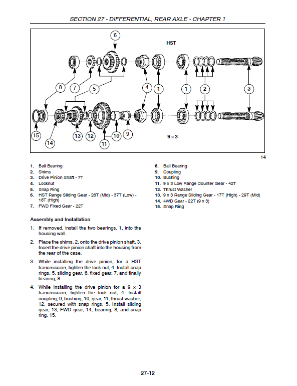 New Holland Tc31da Tc34da - 3 Cyl Tractor Parts Manual