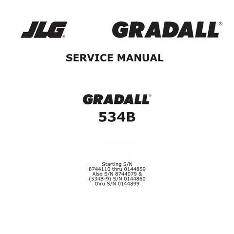 JLG Gradall Telehandlers 534B Service Manual