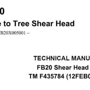 John Deere Timberjack Fb20 Drive Service Repair Manual