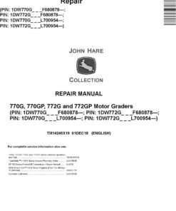 John Deere 770G, 770GP, 772G, 772GP
