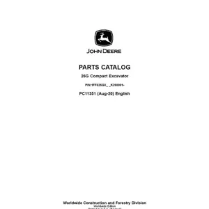 John Deere 26g Parts Catalog