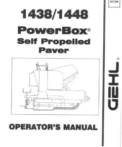 1438 1448 Power Box Self Propelled Paver Operator’s Manual