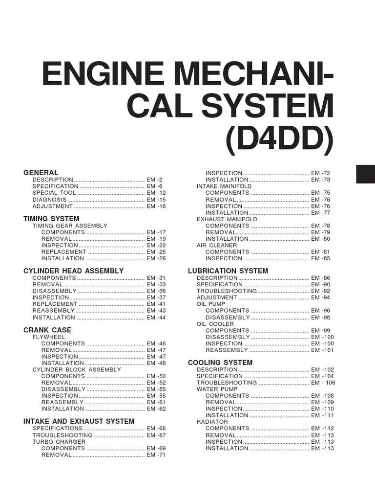 Hyundai d4dd Engine Manual Pdf