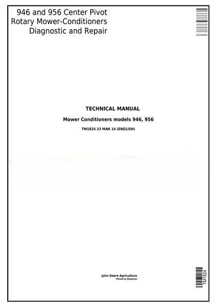 John Deere 946 and 956 Center Pivot Rotary Mower Diagnostic Manual