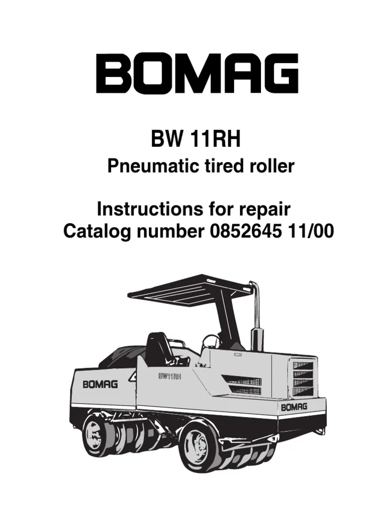 Bomag BW 11 RH Rubber tyred rollers Parts Manual