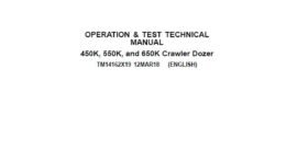 John Deere 450K, 550K, 650K Crawler Dozer Operation Test Manual
