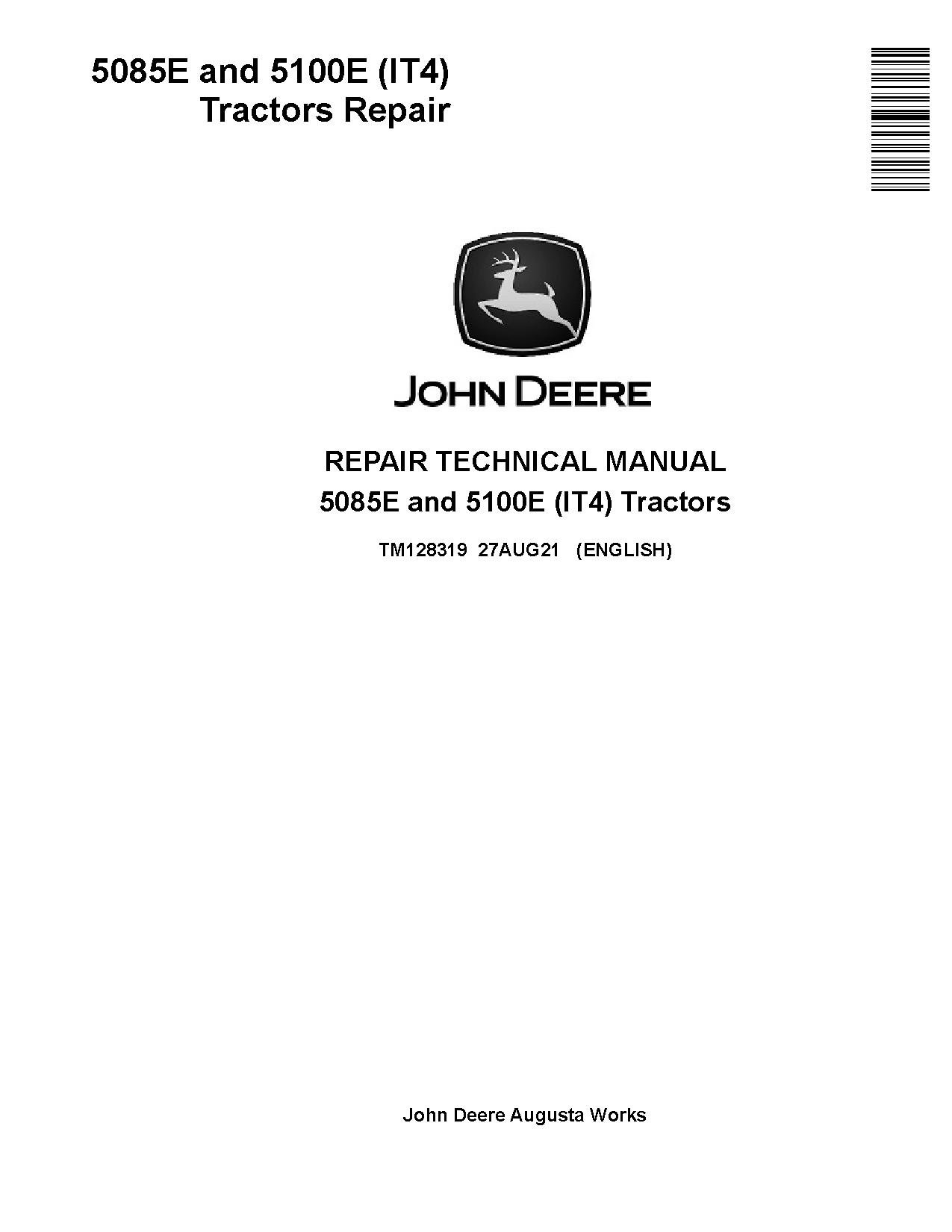 John Deere 5085E and 5100E iT4 Tractors Repair Manual 
