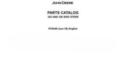 John Deere 325 and 328 SKID STEER Parts Catalog