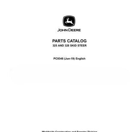 John Deere 325 and 328 SKID STEER Parts Catalog