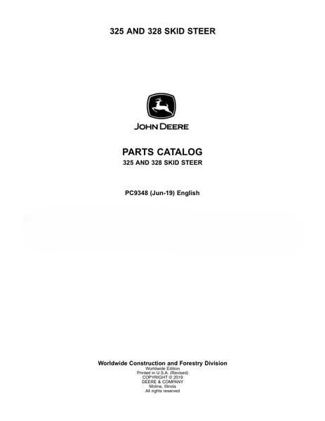 John Deere 325 and 328 SKID STEER Parts Catalog