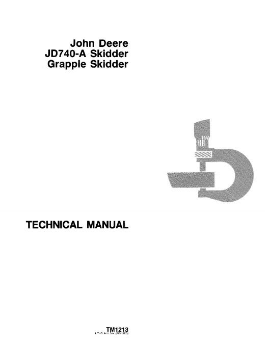 JD740-A Grapple Skidder Service Repair Shop Manual