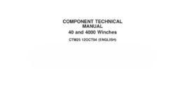 John Deere 40 And 4000 Winches Component Technical Manual
