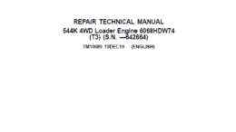 John Deere 544K 4WD Loader Engine T3 Technical Manual TM10689