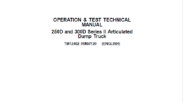 John Deere 250D, 300D Dump Truck Operation Test Manual TM12402