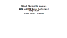 John Deere 250D, 300D Series 2 Dump Truck Technical Manual TM12404