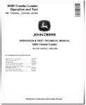 Deere track loader 655K Crawler Operation Test Manual Tm12720