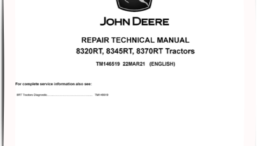 John Deere 8320RT, 8345RT, 8370RT Tractors Repair Manual TM146519