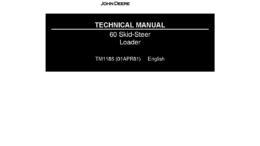 John Deere 60 Skid Steer Loaders Technical Manual TM1185